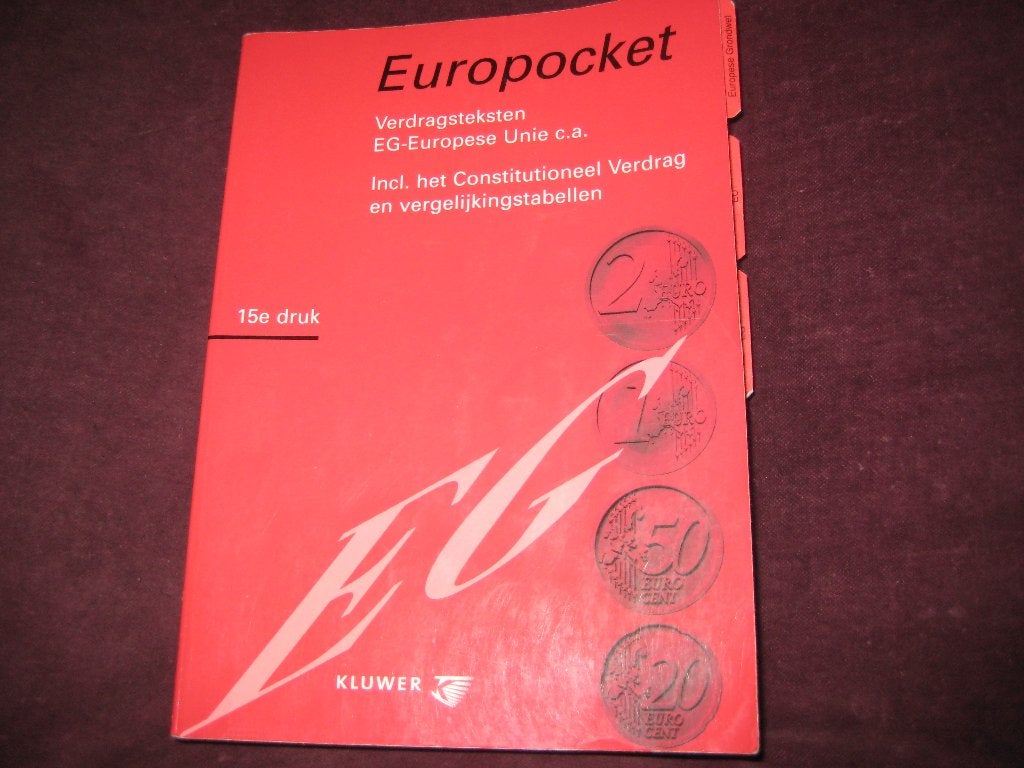 Europocket, Verdragsteksten EG-Europese Unie c.a. (49), Ophalen of Verzenden, Beta, Zo goed als nieuw, Overige niveaus
