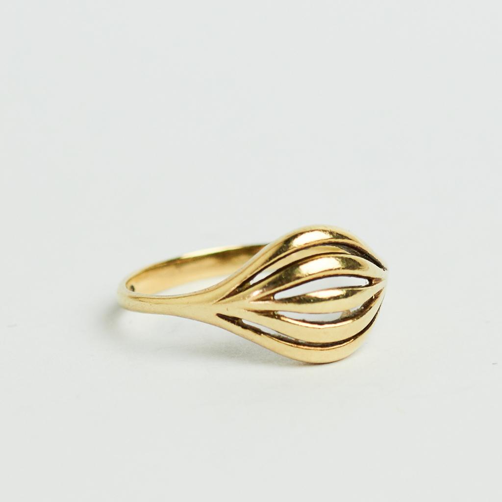 Vintage gouden ring 14 karaat goud verloving trouwring, Sieraden, Tassen en Uiterlijk, Ringen, Zo goed als nieuw, Dame, 17 tot 18