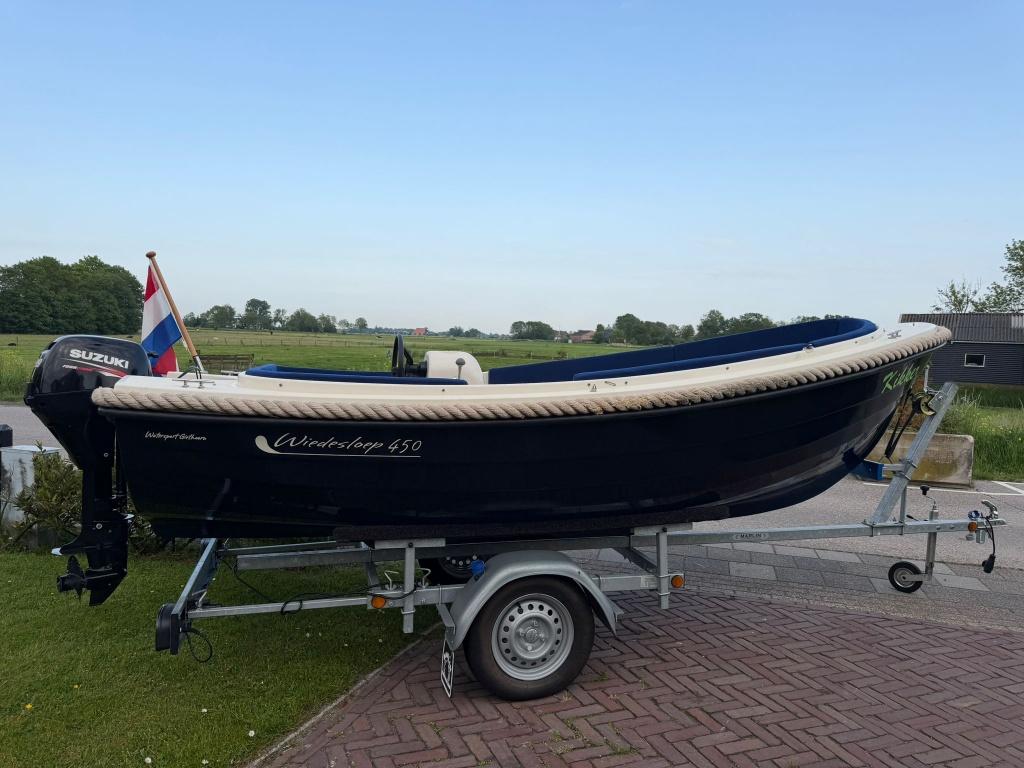 Wiedesloep 450 Suzuki 9.9Pk + Trailer, Ophalen, Overige merken, Overige typen, Gebruikt