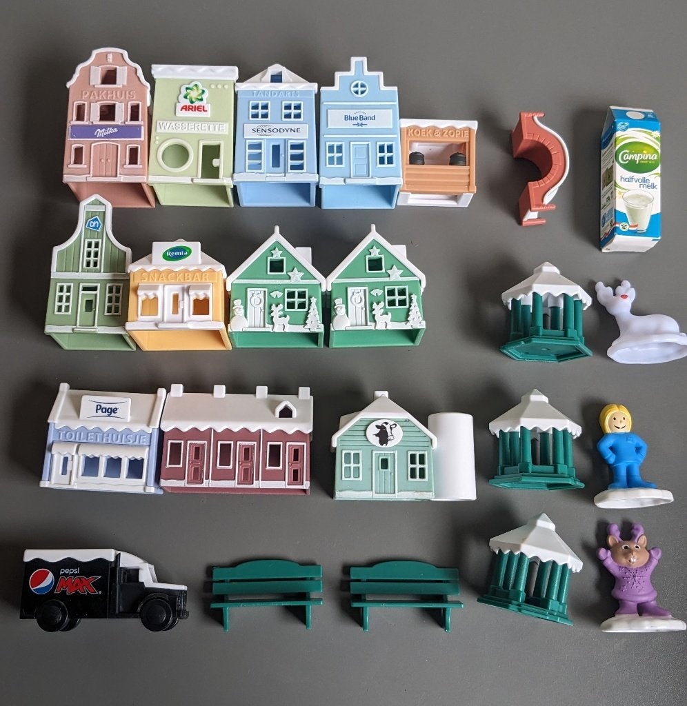 AH Winterdorp miniatuurhuisjes, Verzamelen, Supermarktacties, Albert Heijn, Ophalen of Verzenden