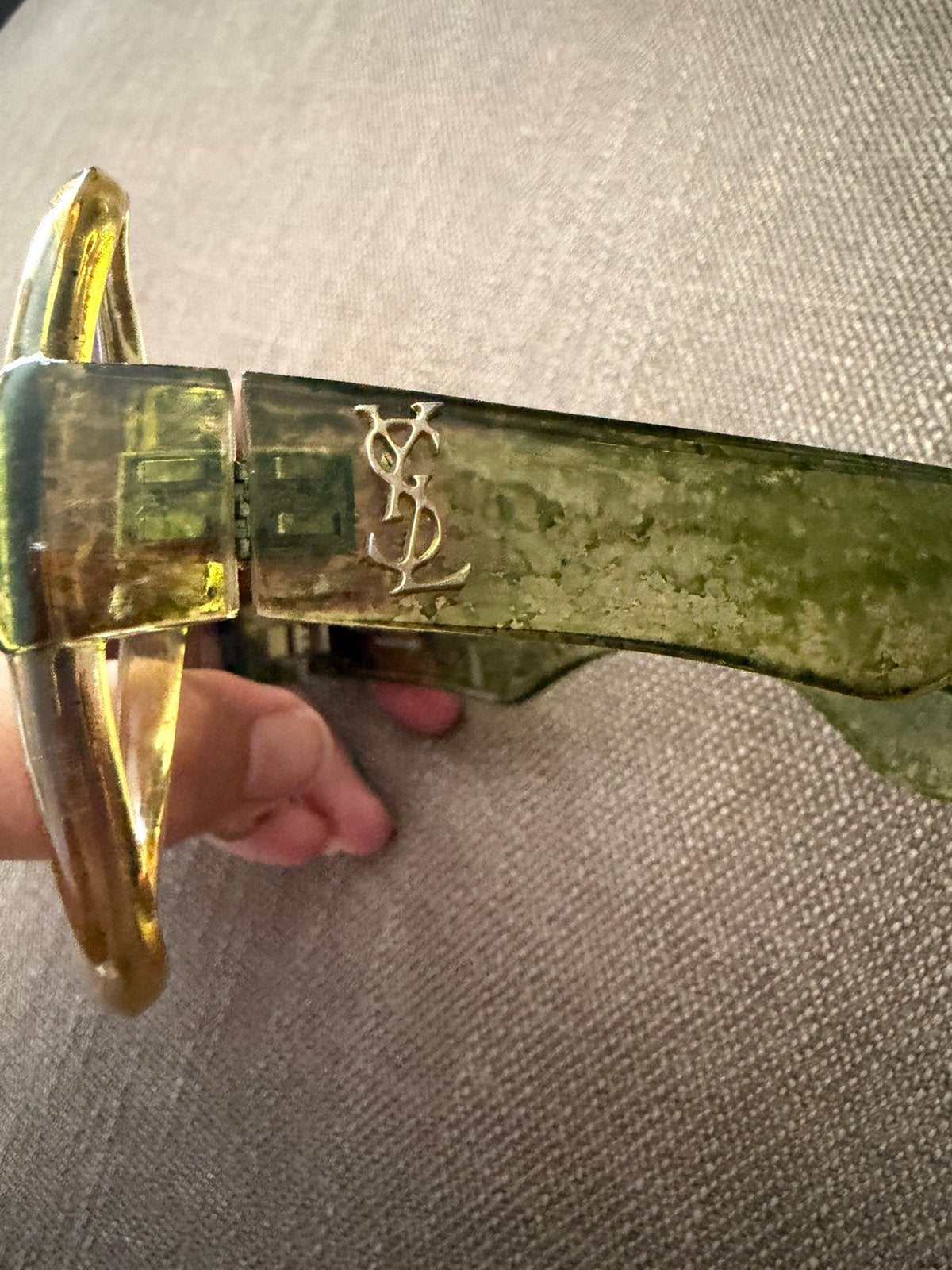 Vintage Yves Saint Laurent zonnebril, Sieraden, Tassen en Uiterlijk, Zonnebrillen en Brillen | Dames, Ophalen of Verzenden, Gebruikt