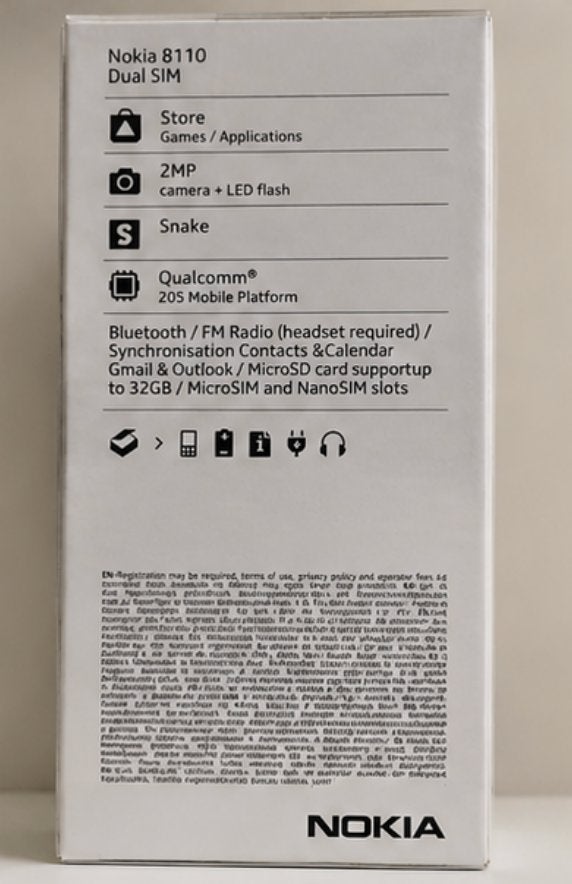 Nokia 8110 – Geel/Zwart  – Nieuw in Doos, Overige modellen, Geel, Fysiek toetsenbord, Nieuw