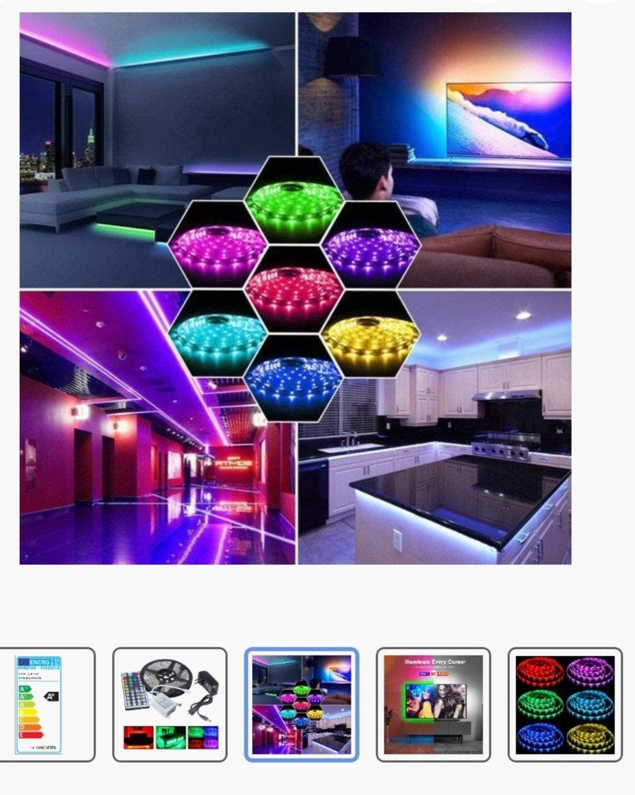Grundig RGB LED strip - 3 meter - Complete set - 20 kleuren, Ophalen of Verzenden, Nieuw, Overige kleuren