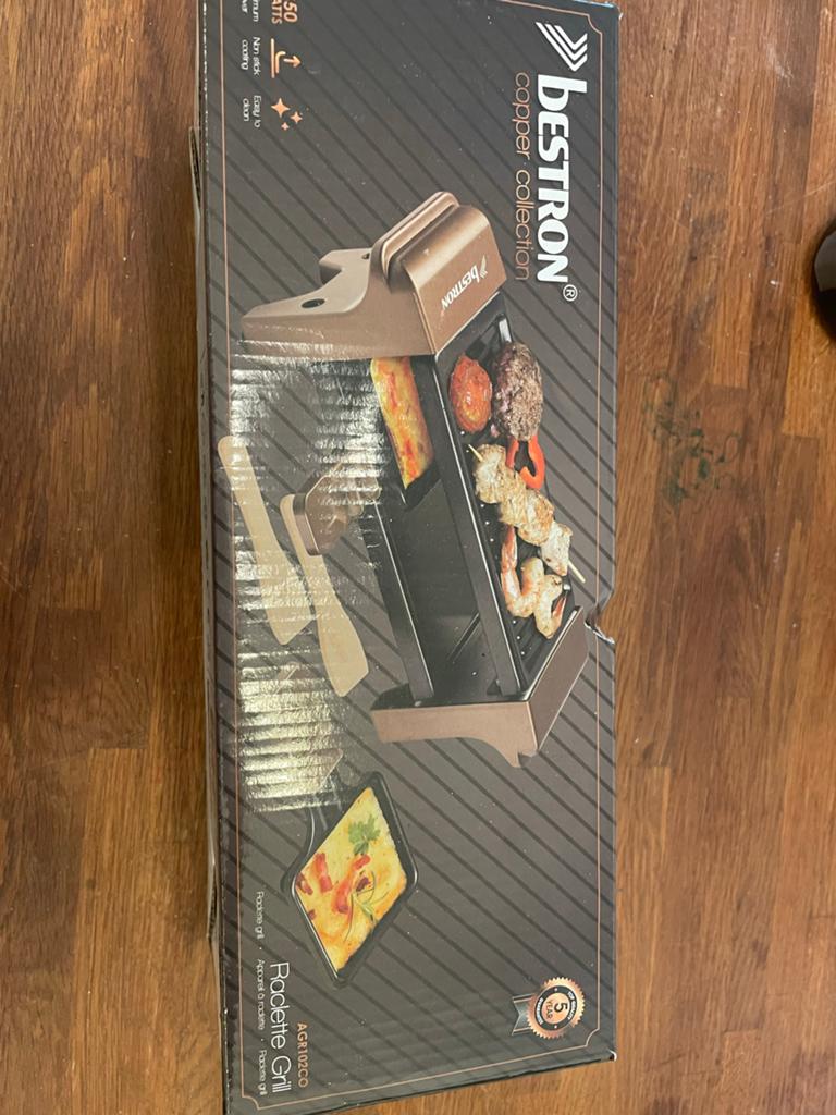 Bestron Raclette Grill - Copper Collection (Nieuw in doos), Ophalen of Verzenden, Nieuw, Minder dan 4 personen