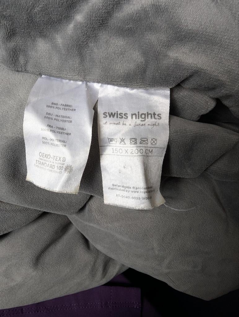 Swiss Nights verzwaringsdeken 150x200 cm - Grijs Polyester, Ophalen, Gebruikt, Eenpersoons, Deken of Dekbed