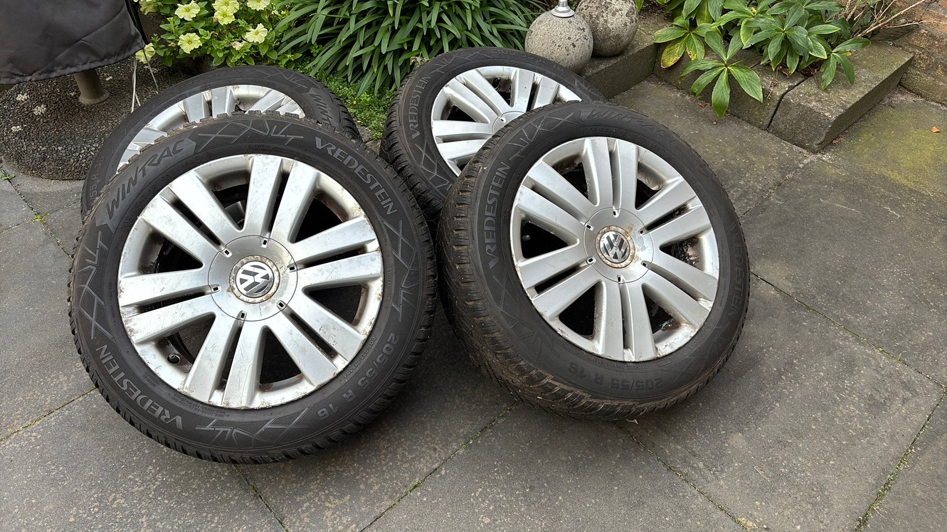 4 stuks winterbanden Vredestein met velg, Ophalen, Gebruikt
