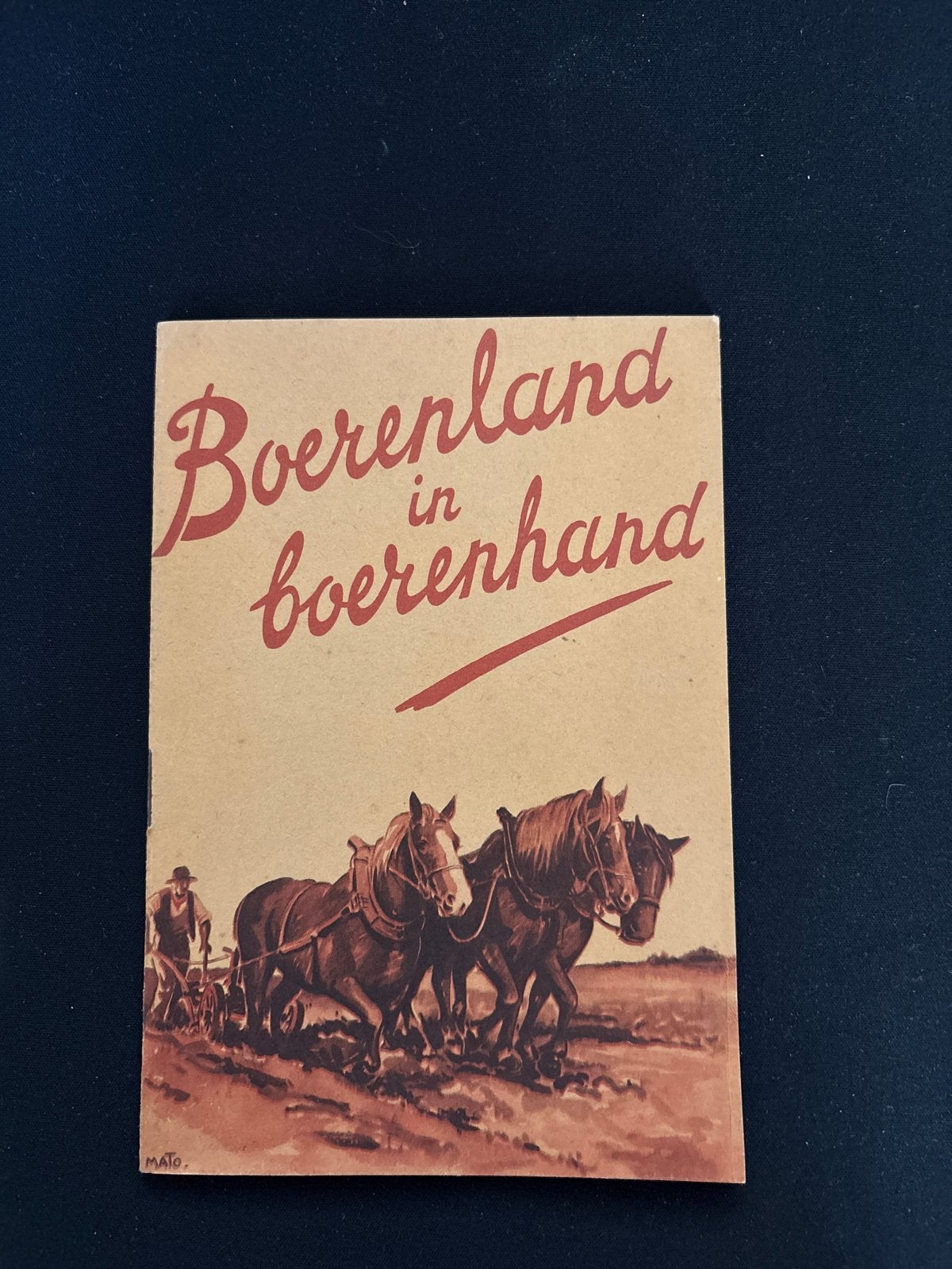 Boerenland in boerenhand - Historisch boekje landbouw, Ophalen of Verzenden, 20e eeuw of later, Gelezen