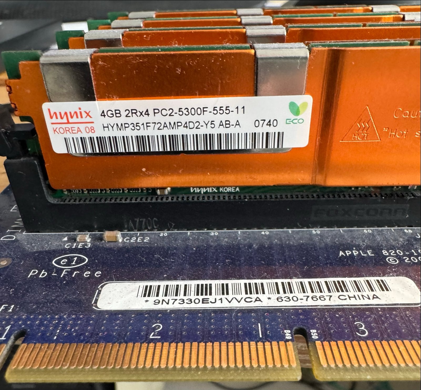 Hynix 8x 4GB PC2-5300F DDR2 RAM Geheugenmodule, Computers en Software, RAM geheugen, Gebruikt, Server, Ophalen of Verzenden, DDR2