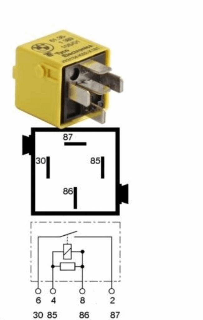Relais geel brandstofpomp BMW 3 serie E30 61311378301 137830, Auto-onderdelen, Elektronica en Kabels, Gebruikt, -, -, Ophalen of Verzenden