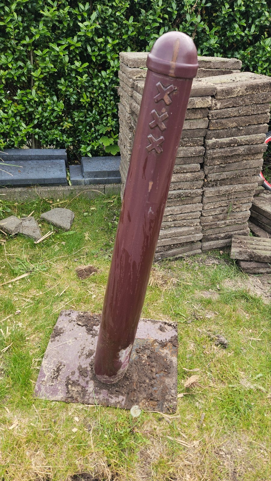 Originele Amsterdamse paal met XXX-logo, Ophalen, Gebruikt