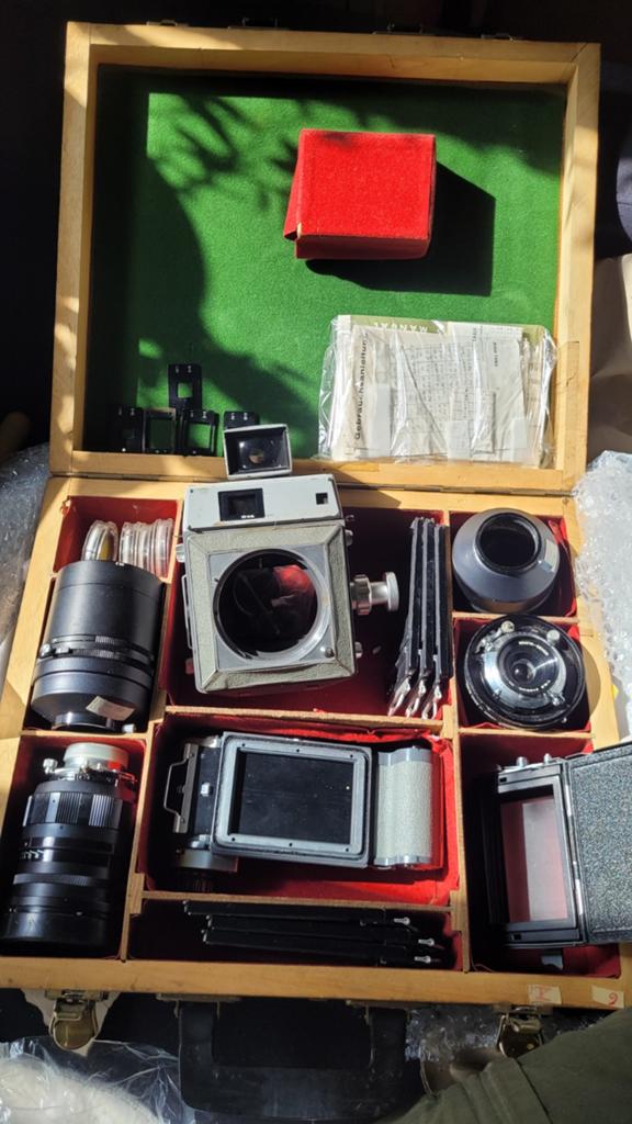 Mamiya press 6x9 with lenses, Ophalen of Verzenden, Gebruikt, Spiegelreflex, Overige Merken