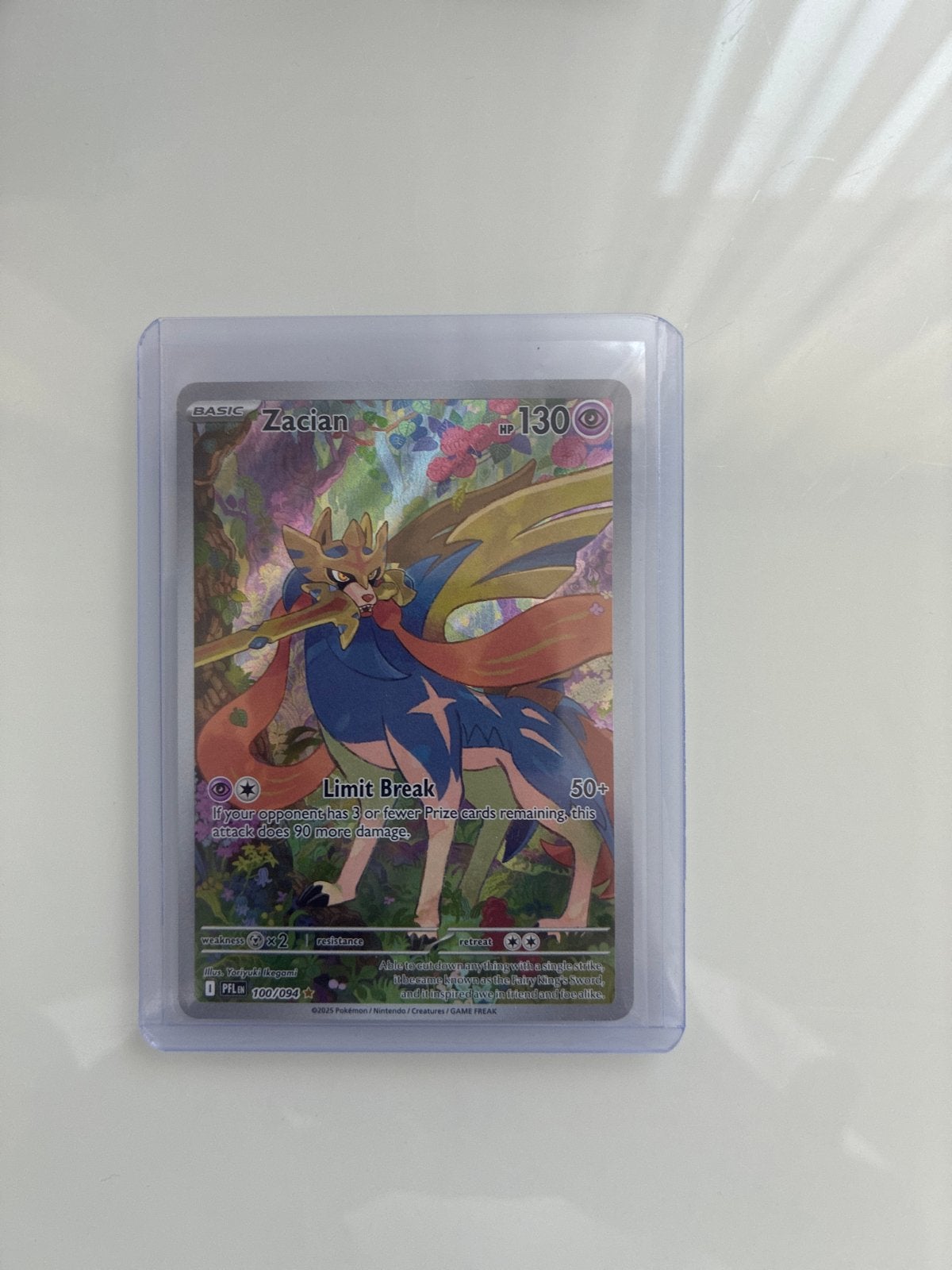 Zacian V (Full Art) - Pokémon Kaart (SWSH260), Ophalen, Zo goed als nieuw, Losse kaart