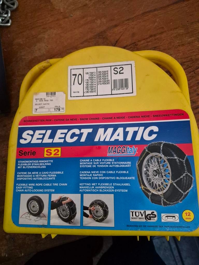 Select Matic S2 sneeuwkettingen - Maat 70, Auto diversen, Sneeuwkettingen, Nieuw, Ophalen of Verzenden