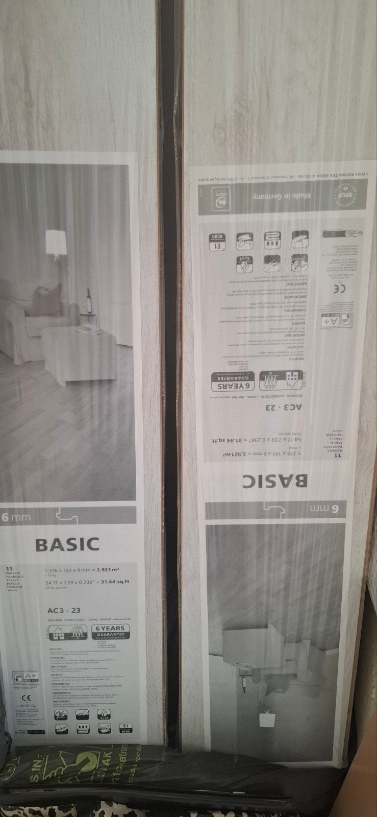 Laminaat Basic wit eiken look nieuw 4 pakken, Ophalen, 50 tot 150 cm, Nieuw, 10 tot 30 cm