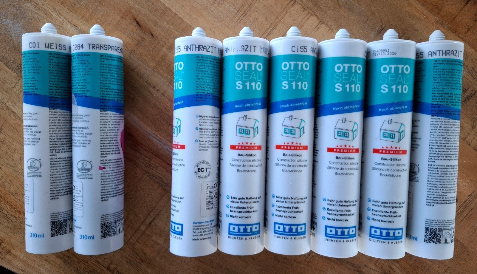 8x Siliconenkit, Ophalen of Verzenden, Nieuw