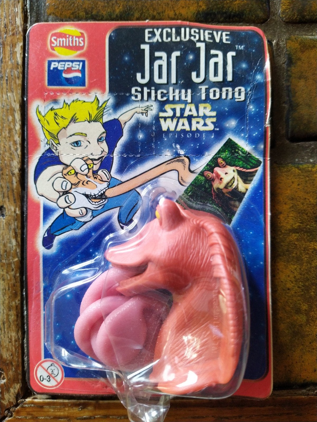 star wars 1999 jar jar sticky tong, Verzamelen, Ophalen of Verzenden, Nieuw, Beeldje of Buste