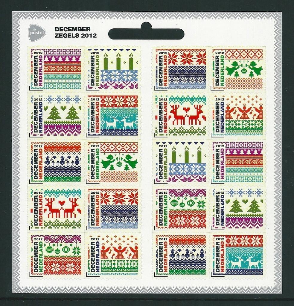 Vel decemberzegels 2012, no V3002, postfris, Postzegels en Munten, Postzegels | Nederland, Ophalen of Verzenden, Postfris