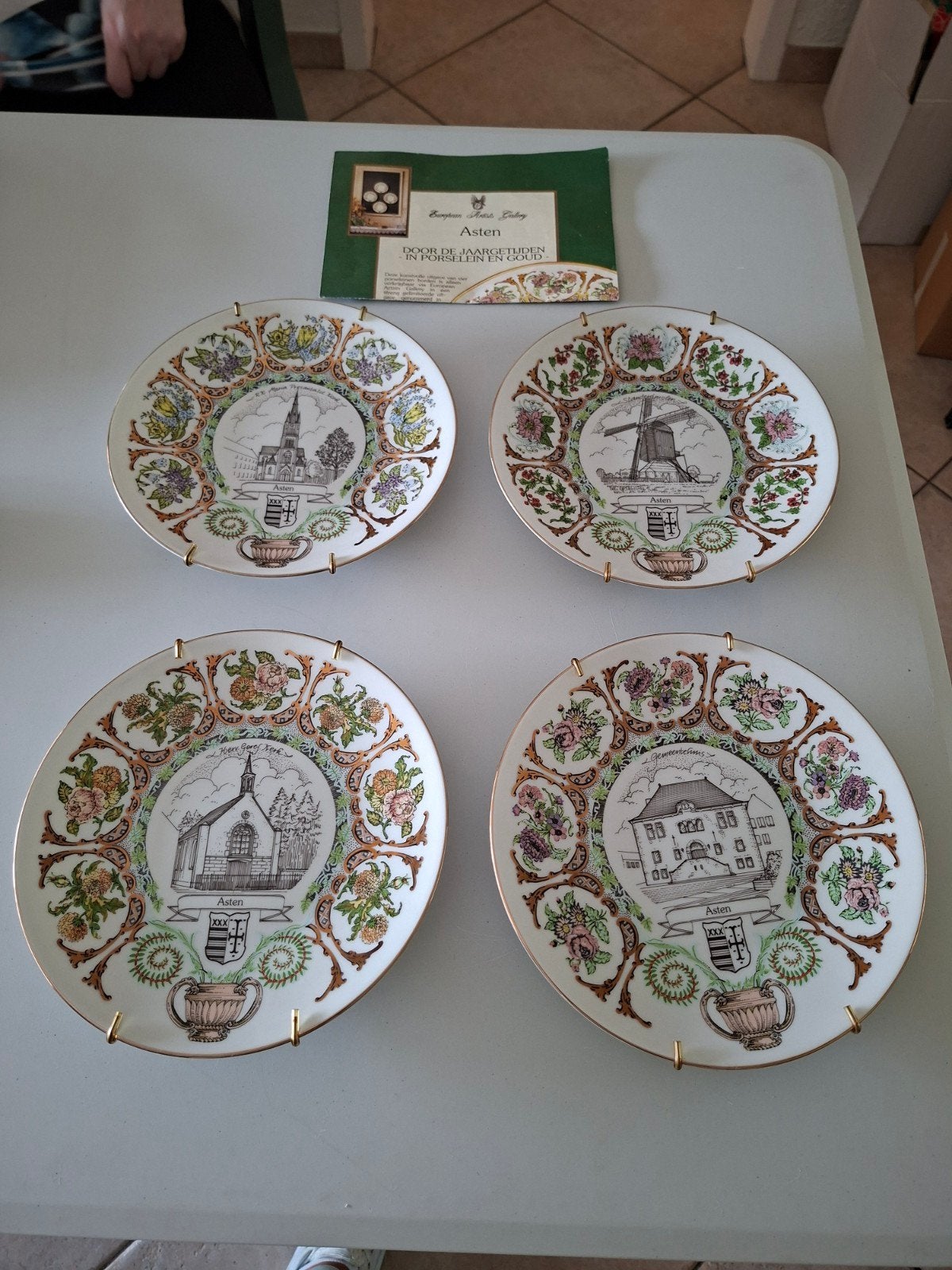 bordjes jaargetijden van Asten, Antiek en Kunst, Ophalen of Verzenden