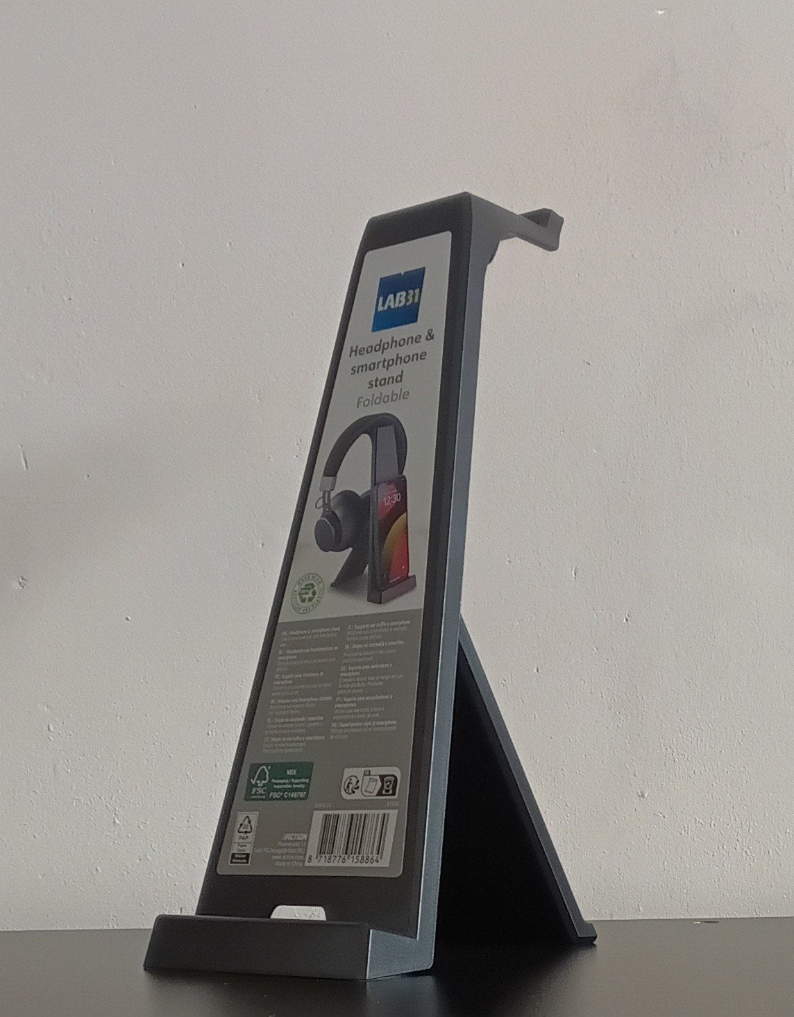 LAB31 Opvouwbare Koptelefoon & Smartphone Standaard, Ophalen, Gebruikt