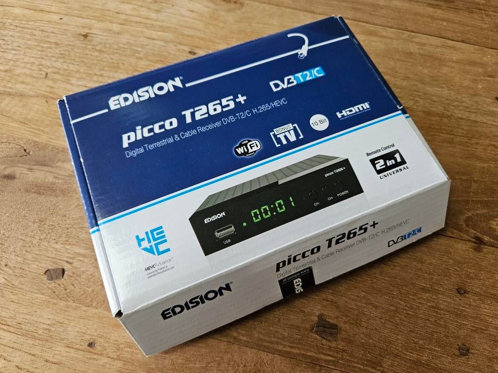 DVB-T2/C Piccolo T265+ TV ontvanger, Ophalen of Verzenden