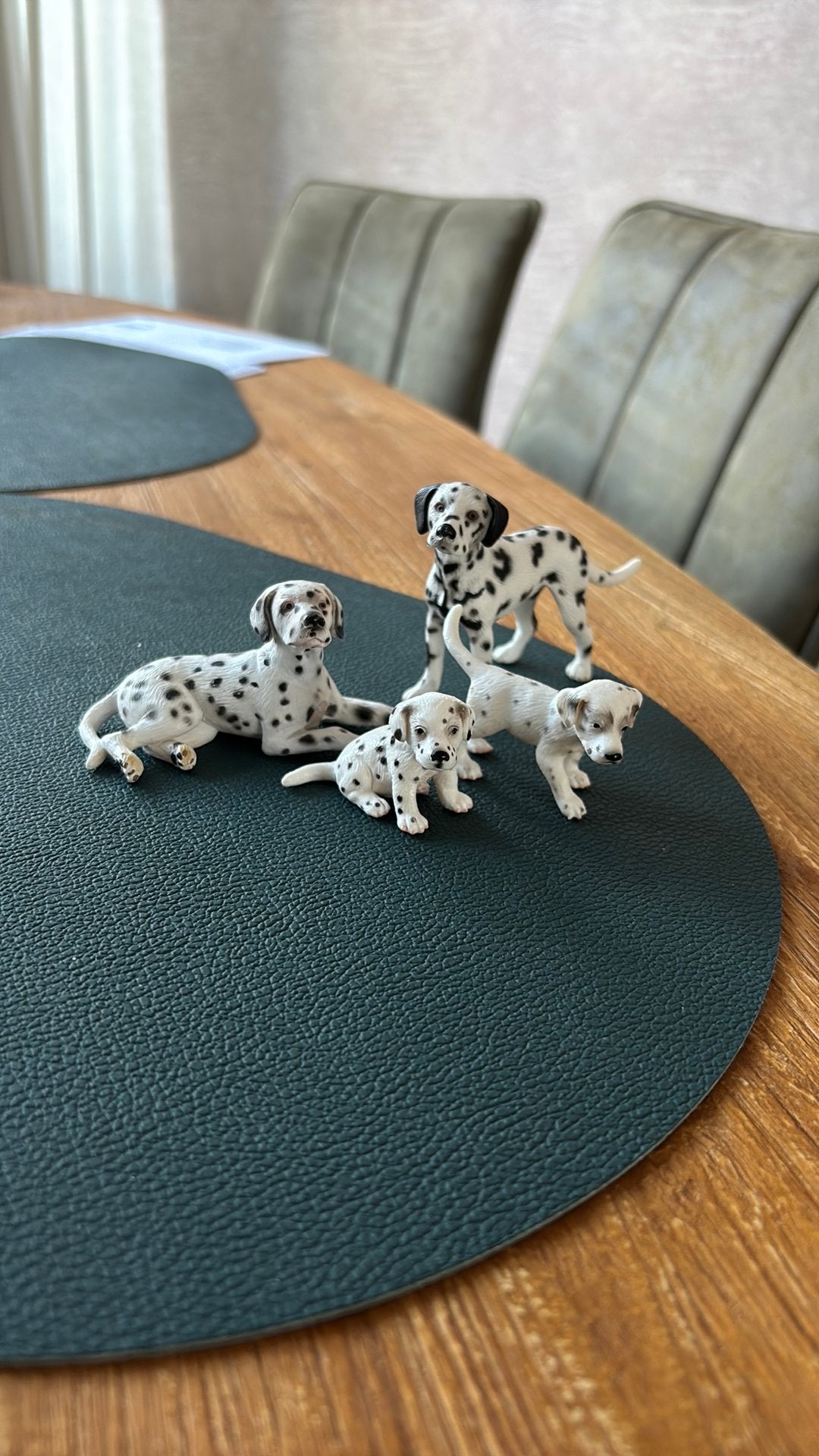 Schleich Dalmatiers set van 4, Ophalen of Verzenden, Zo goed als nieuw, Hond of Kat, Beeldje of Figuurtje