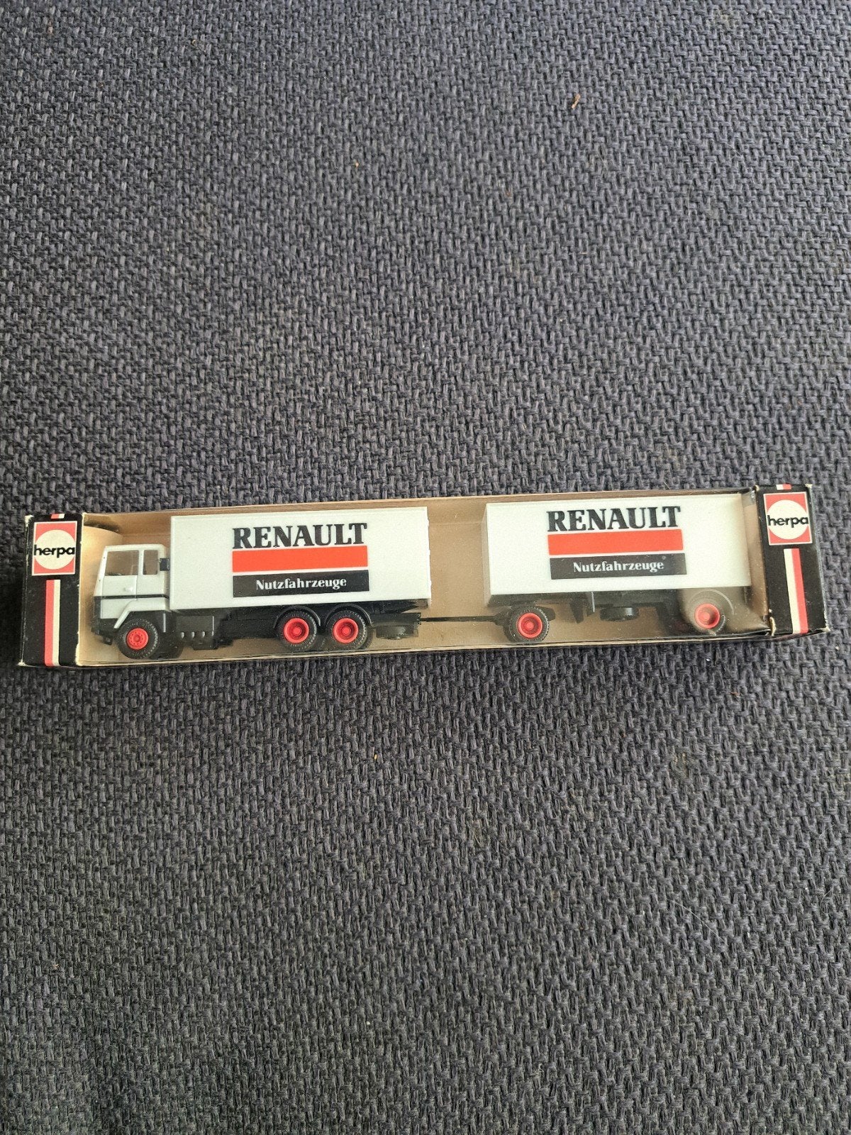 herpa model renault truck plus aanhanger, Hobby en Vrije tijd, West germany, Zo goed als nieuw, N.b, Bus of Vrachtwagen