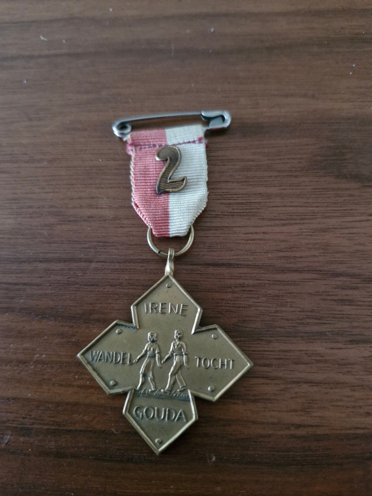 100 Irene Wandeltocht Gouda Medaille - Bronsk, Postzegels en Munten, Penningen en Medailles, Ophalen of Verzenden, Brons