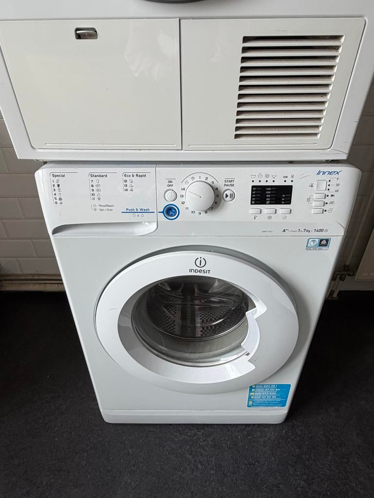 Indesit Innex Wasmachine (Push & Wash), Ophalen, Gebruikt, 85 tot 90 cm, 1200 tot 1600 toeren