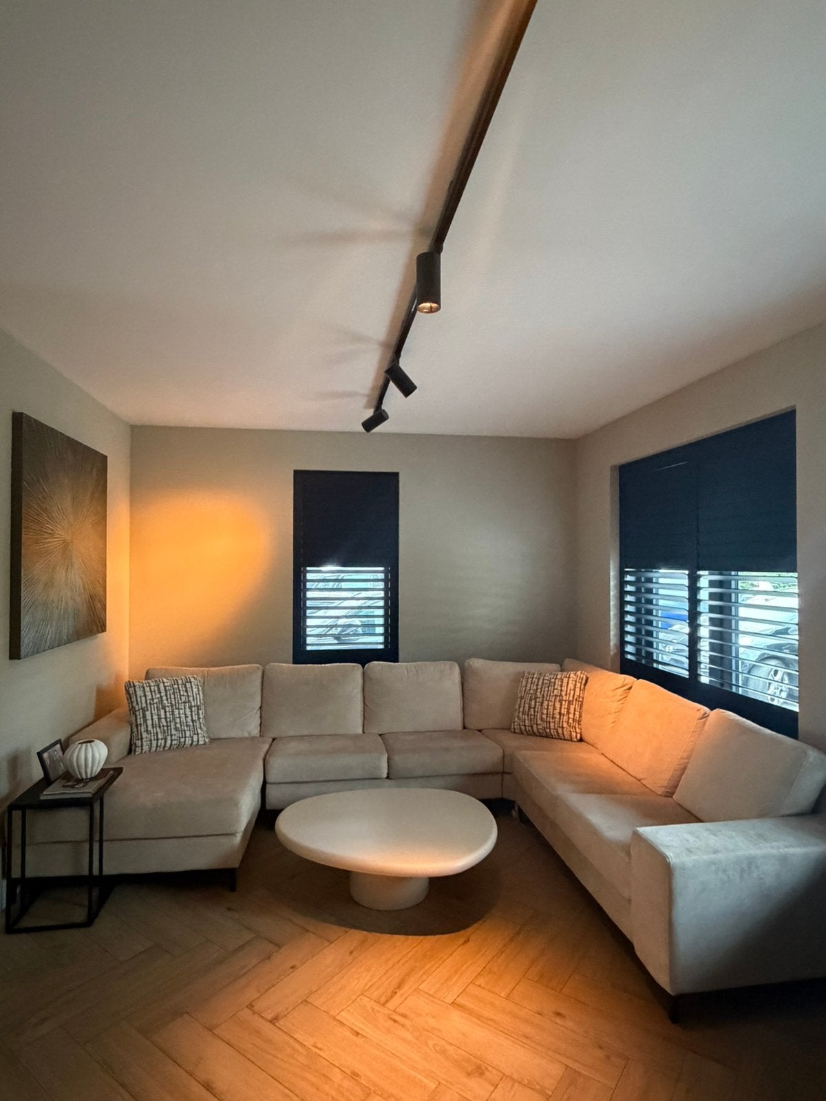 Luxe beige Haco hoekbank met lounge – zo goed als nieuw!, Ophalen of Verzenden, Zo goed als nieuw, 150 cm of meer, Vierpersoons of meer