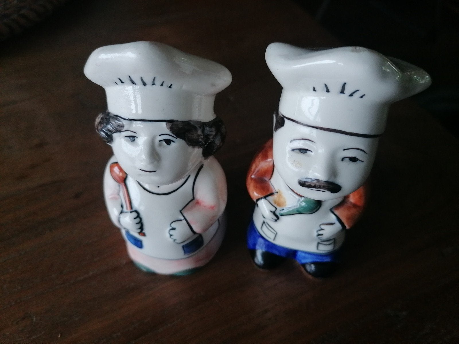 Vintage keramiek peper en zout stel koks, Antiek en Kunst, Antiek | Keramiek en Aardewerk, Ophalen of Verzenden