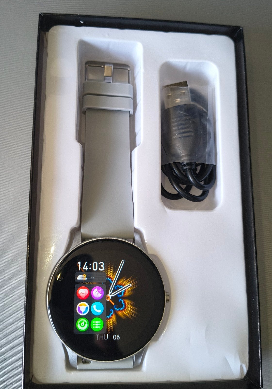 Gwenland Smartwatch X27 - Grijs met Slaap- en Stressmeting, Ophalen of Verzenden, Zo goed als nieuw, Waterdicht, Gwenland