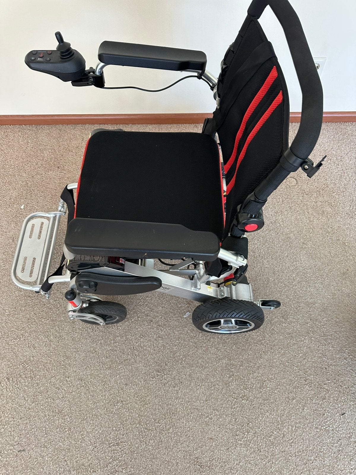 Opvouwbare electische rolstoel breed zitgedeelte.Smart Chair, Ophalen, Inklapbaar, Gebruikt, Elektrische rolstoel