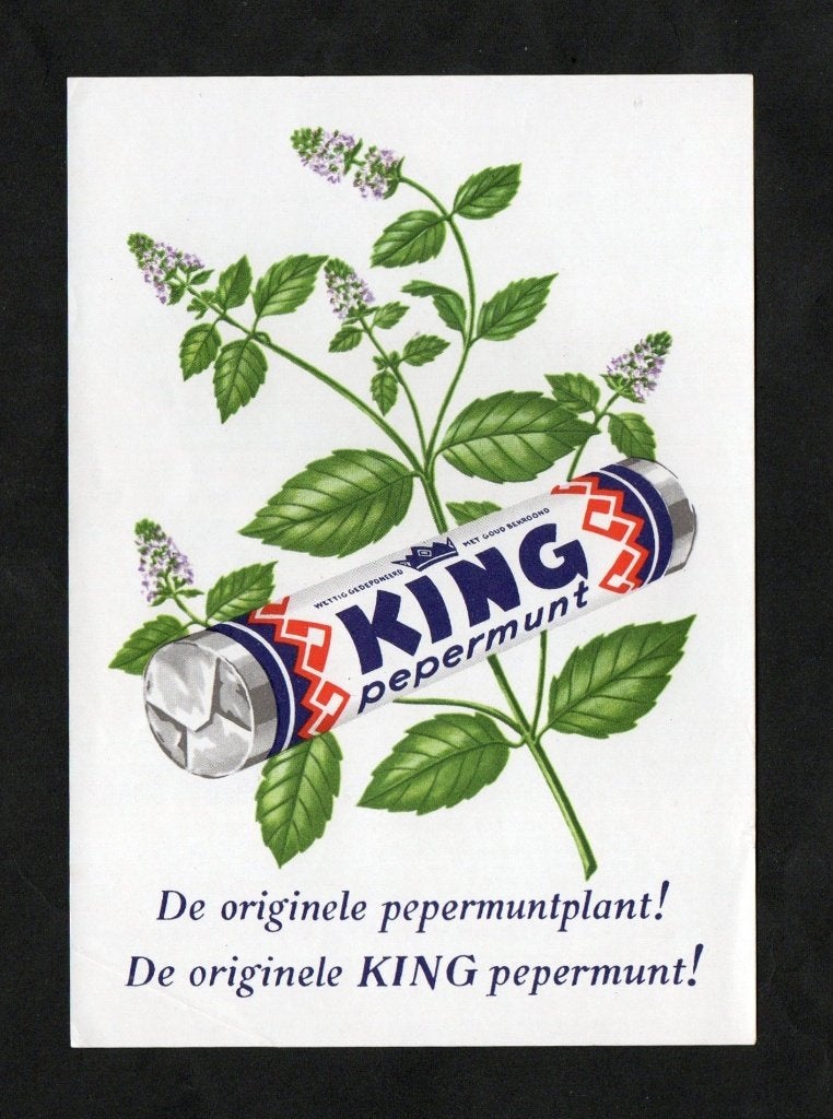 Reclame King Pepermunt Tonnema Sneek., Ophalen of Verzenden, Zo goed als nieuw