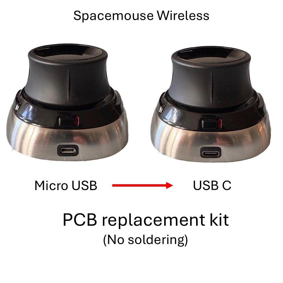SpaceMouse Wireless USB-C Upgrade Kit, Computers en Software, Muizen, Ophalen of Verzenden, Nieuw, Overige typen, 3Dconnexion