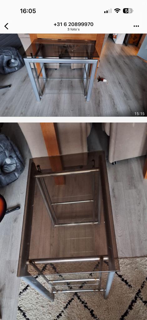 stereo tafeltje, Minder dan 55 cm, Gebruikt, Rond, Ophalen