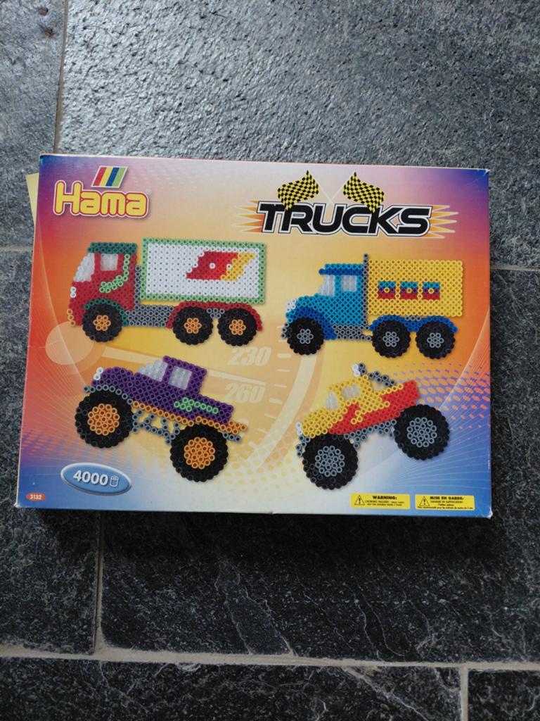 Hama Strijkkralen Trucks Set - 4000 Kralen, Kinderen en Baby's, Speelgoed | Bouwstenen, Ophalen, Nieuw, Overige merken