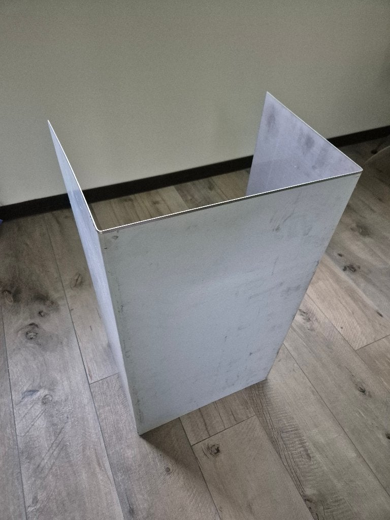 RVS plaat U-vorm (koof) 30-40-30 cm, hoogte 72 cm, Ophalen, Nieuw, Overige metalen