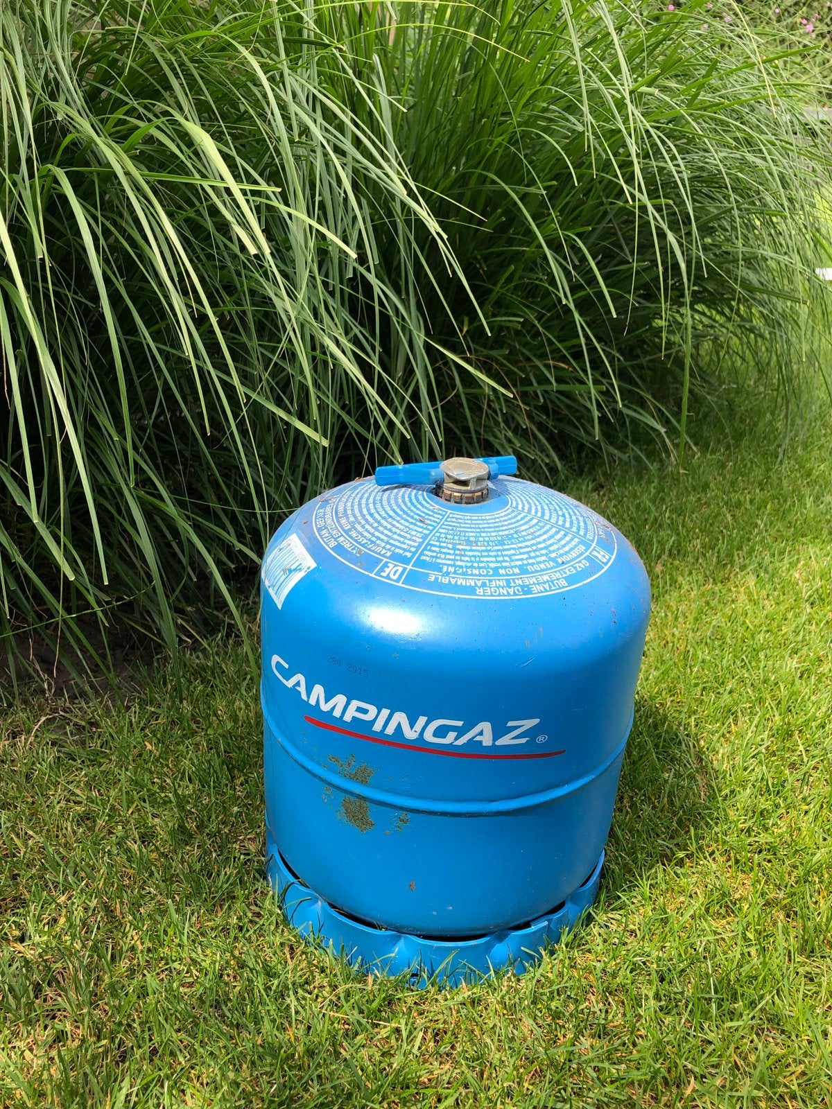 Twee lege Campingaz gasflessen 3.7 kg, Caravans en Kamperen, Kampeeraccessoires, Ophalen, Gebruikt