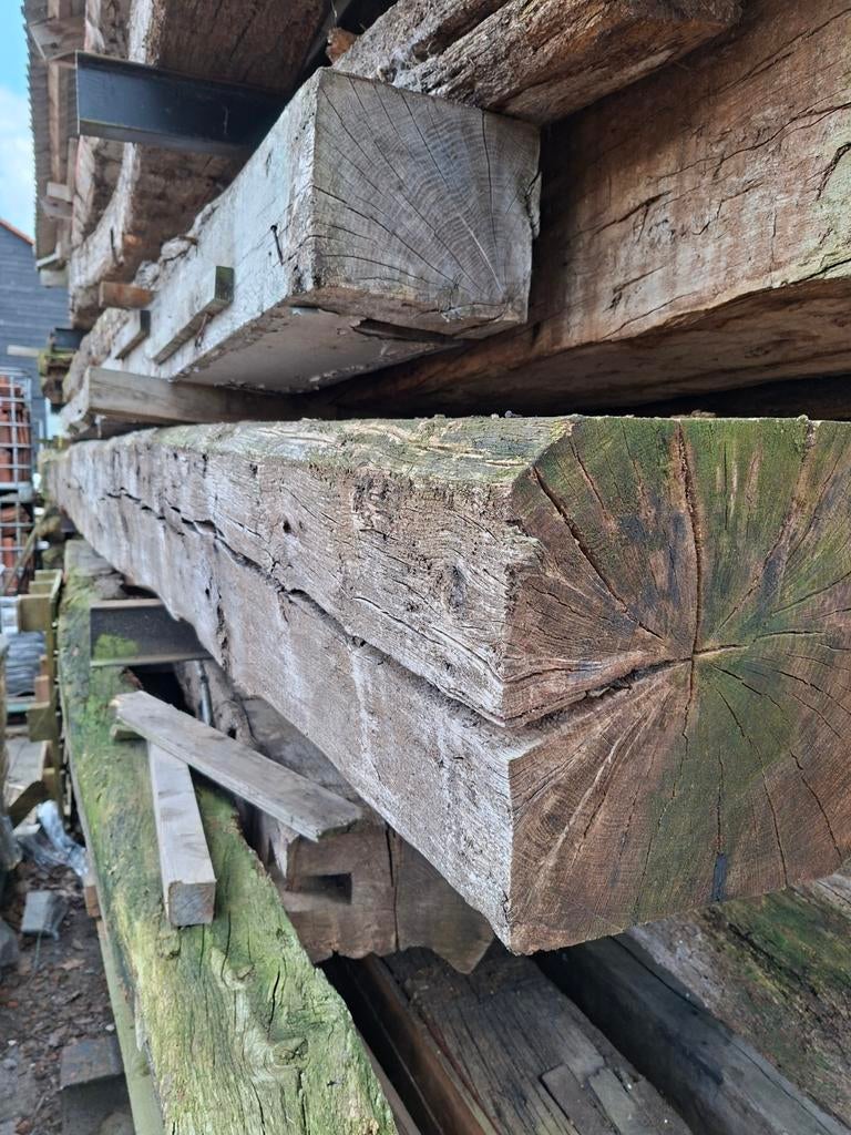 Grote eiken gebintbalken uit sloop, Ophalen, Nieuw