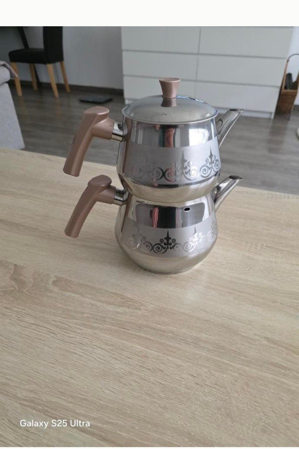 Thee pot Rvs., Huis en Inrichting, Keuken | Potten en Pannen, Ophalen, Pot, Bus of Blik, Zo goed als nieuw, Rvs