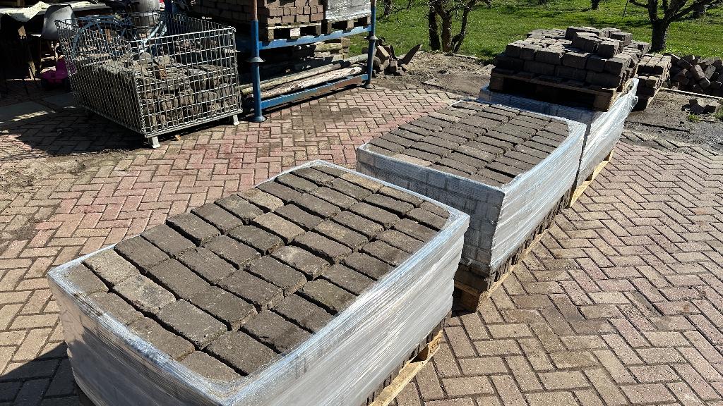 Gebakken klinkers keiformaat 10duimers 22m2, Tuin en Terras, Tegels en Klinkers, Ophalen, Gebruikt, Keramiek, Klinkers