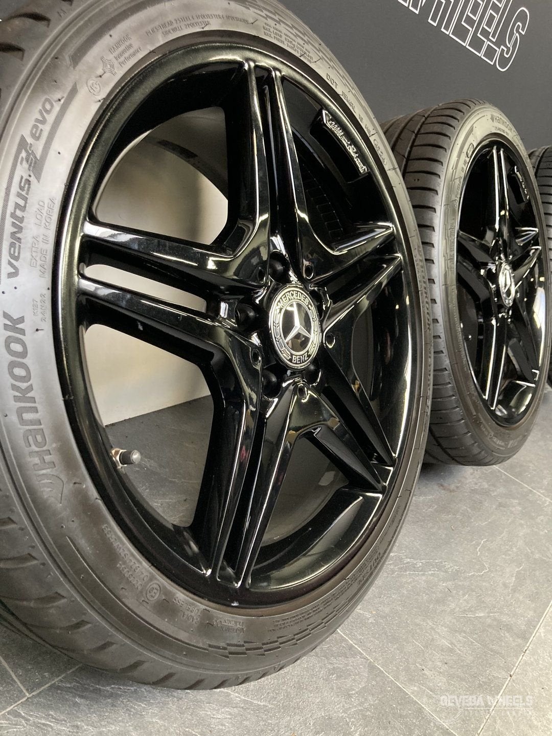 18” originele Mercedes A klasse W176 AMG velgen + banden A17, 18 inch, Gebruikt, -, -