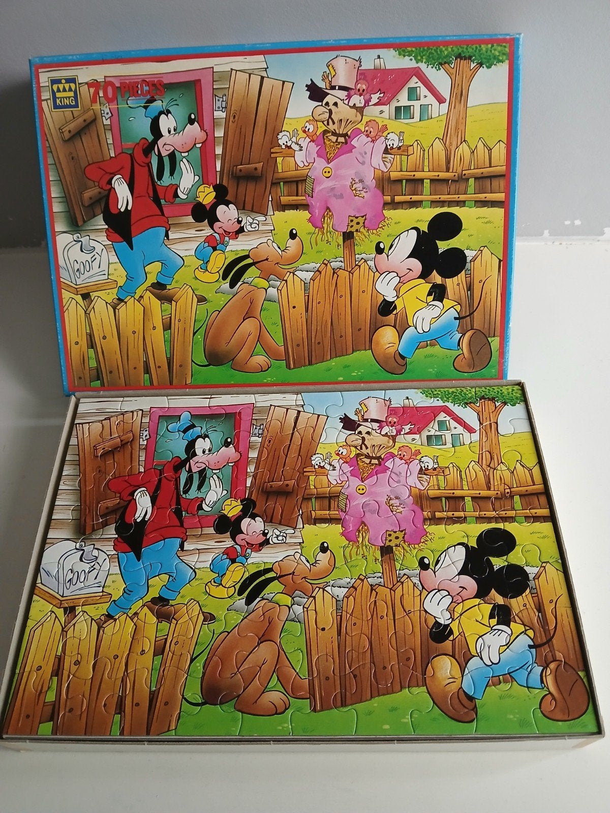 Vintage Disney Mickey Mouse puzzel 70 stukjes, Ophalen of Verzenden