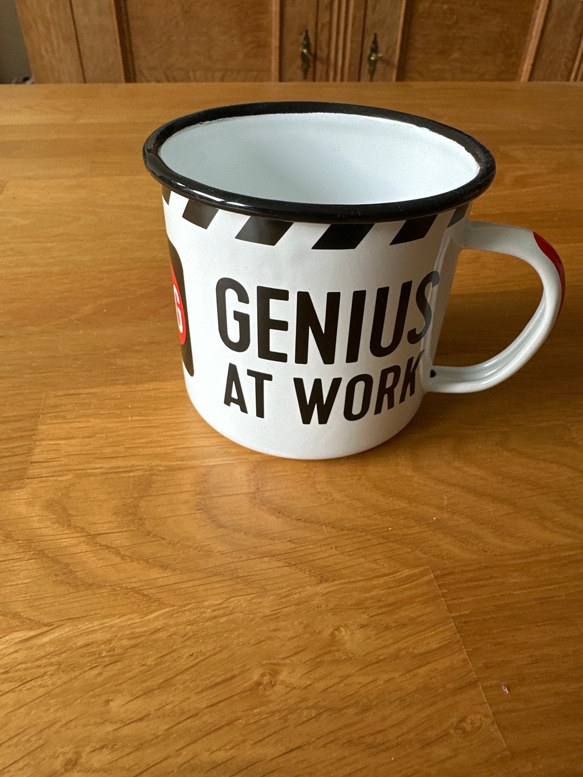 Nostalgic Art Emaille Mok "Genius at Work" - Nieuw!, Ophalen