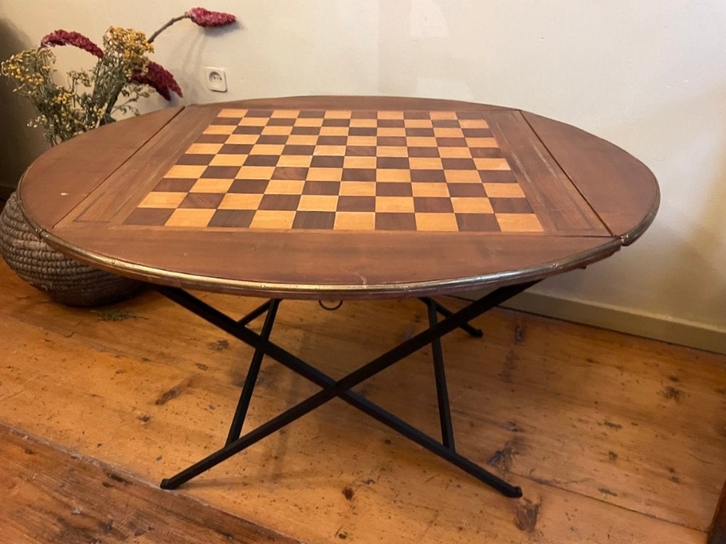 salontafel Damtafel Dambord Tafel Bijzettafel Speeltafel, Antiek en Kunst, Ophalen of Verzenden