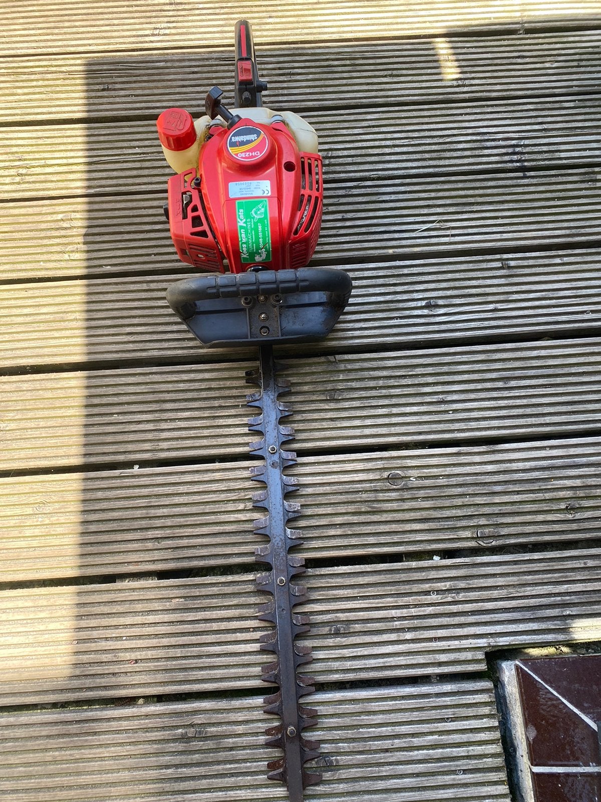Shindaiwa dh230 heggenschaar benzine top kwaliteit japan, Ophalen of Verzenden, Zo goed als nieuw, Benzine