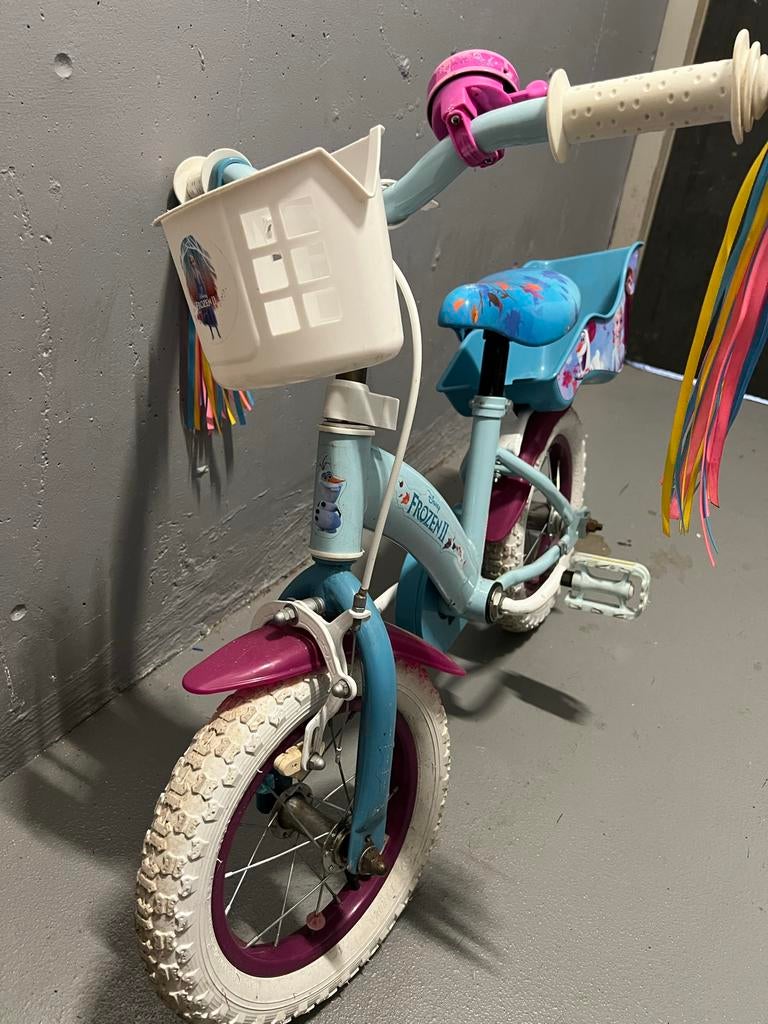 Frozen kinderfiets 12 inch, Ophalen, Gebruikt, 16 tot 20 inch, Zijwieltjes