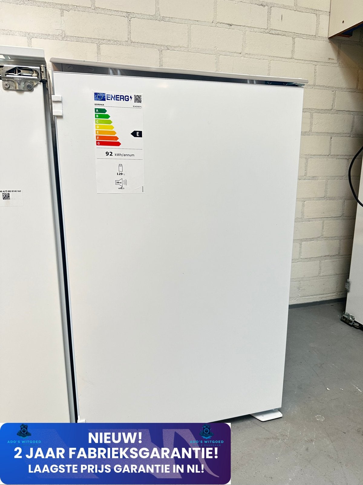 GORENJE 88CM INBOUW KOELKAST SLEEPDEUR, Witgoed en Apparatuur, Koelkasten en IJskasten, 85 tot 120 cm, 150 tot 200 liter, Zonder vriesvak