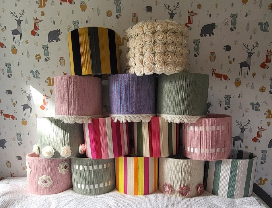 Prachtige lampenkappen, diverse modellen NEW, Hanglamp, Meerkleurig, Rond, Nieuw