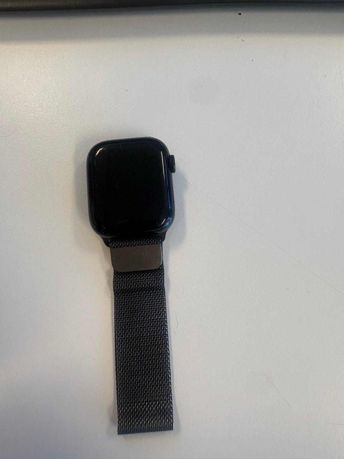 Apple Watch 8 - 41mm met Milanese band, Ophalen, Gebruikt, Hartslag, Zwart